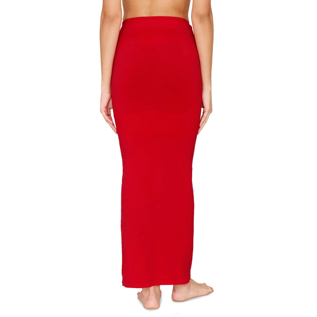 Zivame All Day Seamless Mermaid Saree Shapewear with Removable Drawcord for Women - Tango Red1