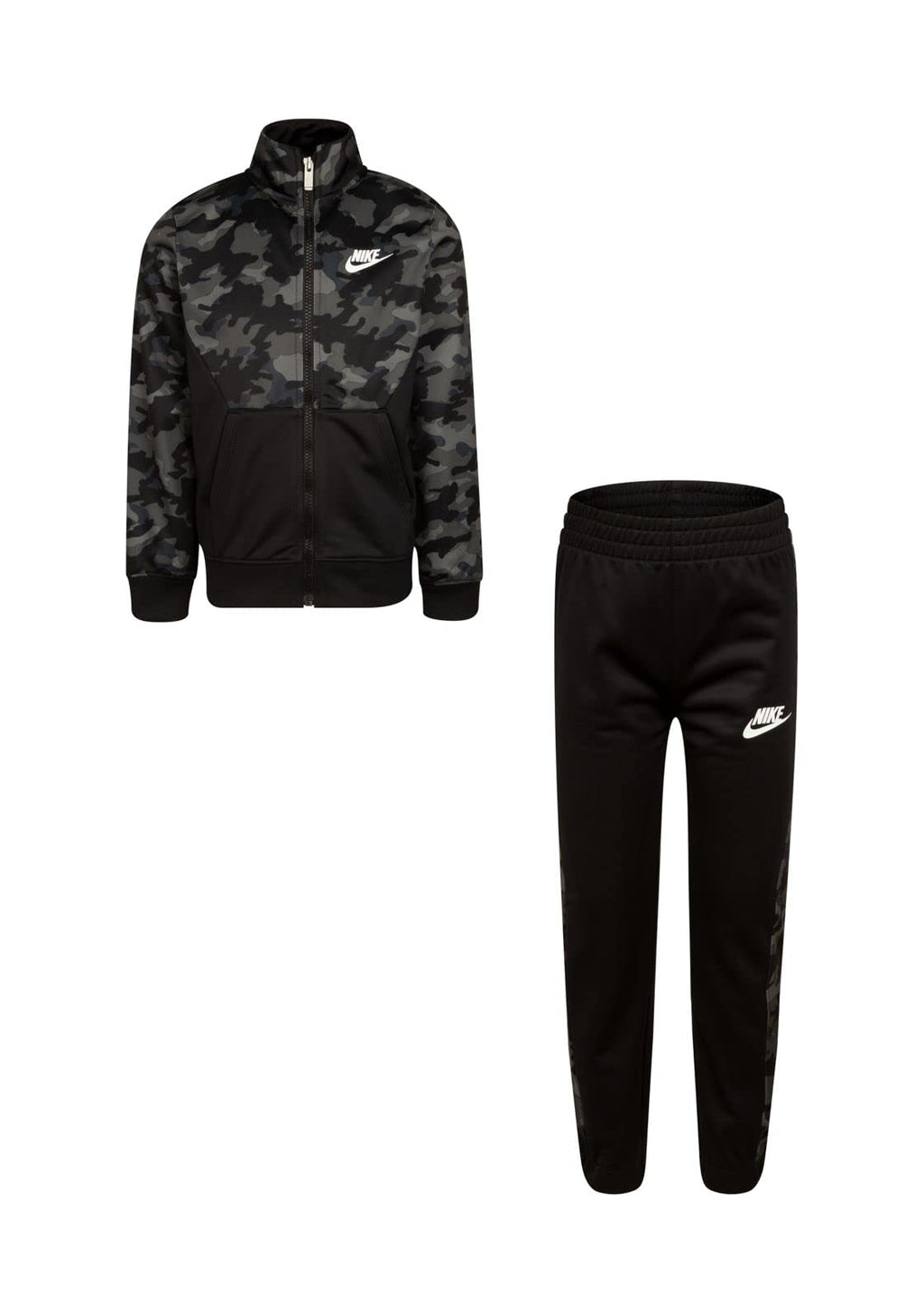 Nike Boys Therma Dri Fit Jacket & Pants 2 Piece Set (Black(76H109-023)/Camo, 2T)