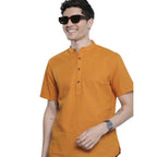 The Indian Garage Co Men'S Slim Fit Kurta (0323-Shkuln-01-01_Orange Xl)