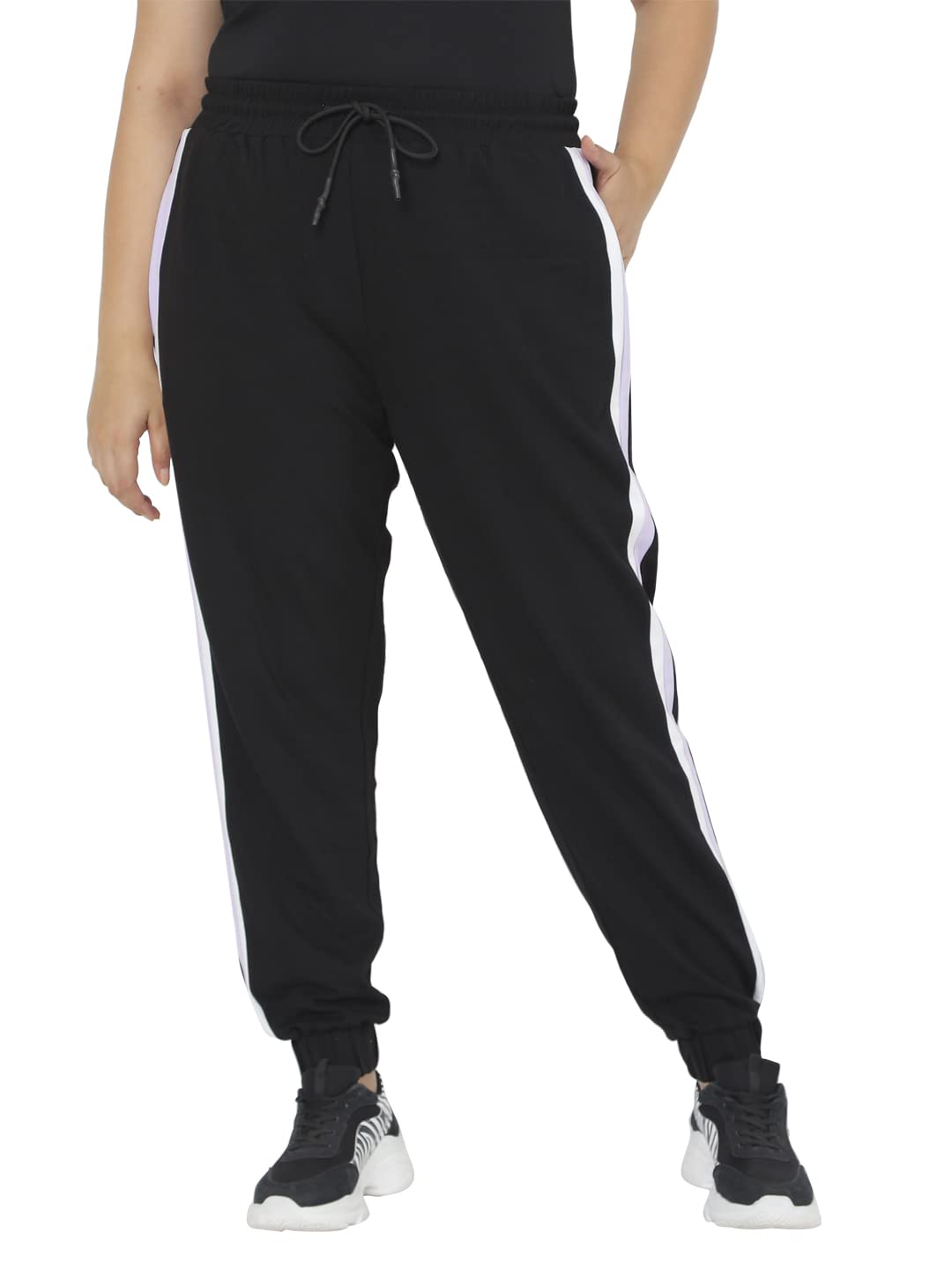 Vero Moda Curve WomenS Slim Track Pants (136887401- Black_S)