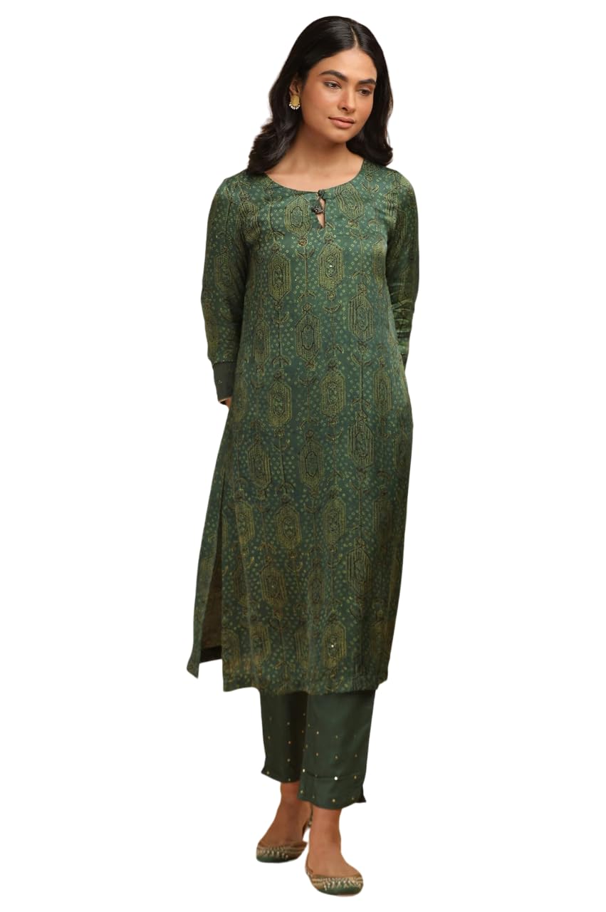 W Women'S Viscose Regular Kurta (21Juf11309