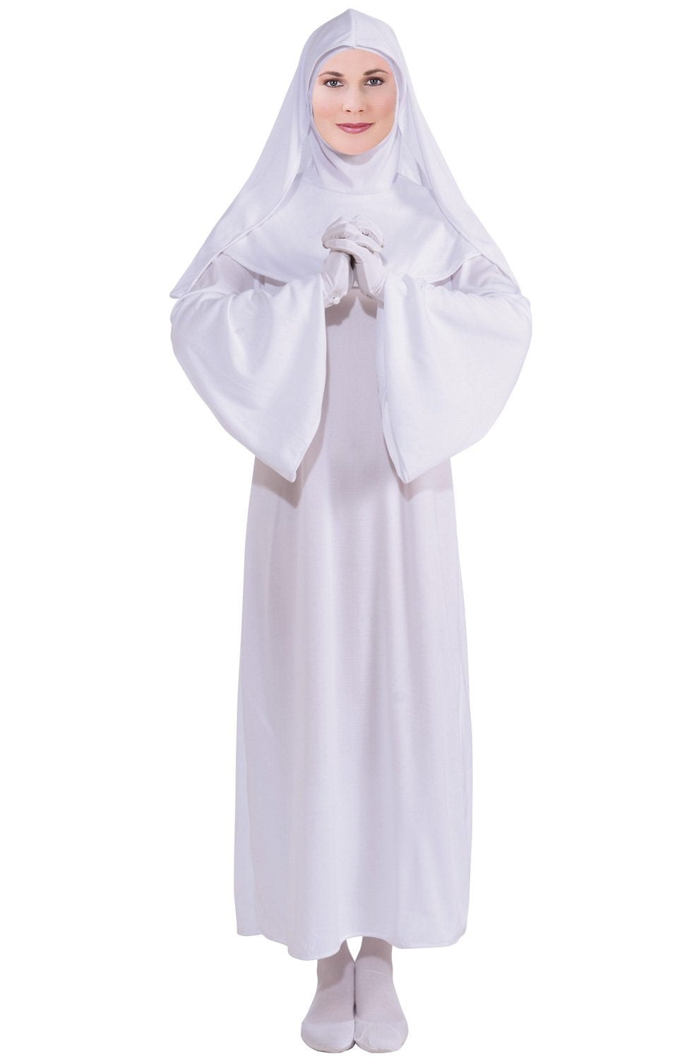 Rubies Women's Nun Costume, White, Standard for Themed Parties and Halloween