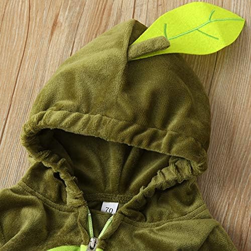 Merqwadd Unisex Toddler Baby Halloween Avocado Costume Cute Velvet Costumes Outfits (Avocado Hoodie Romper)