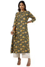 Soch Women Rayon Slub Floral Print Kurta