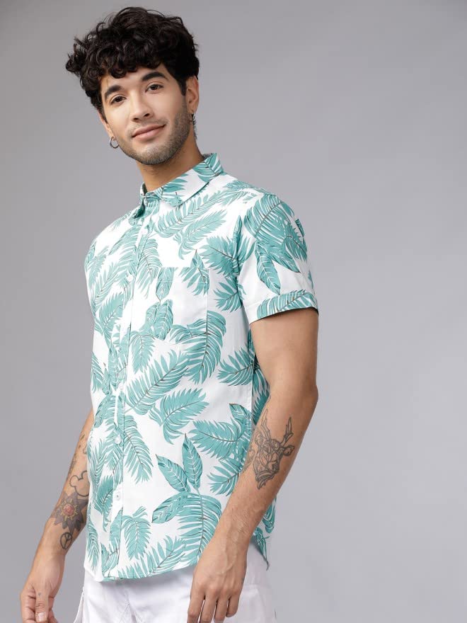 ANNI DESIGNER Mens Cotton Blend Digital Printed Stitched Half Sleeve Shirt