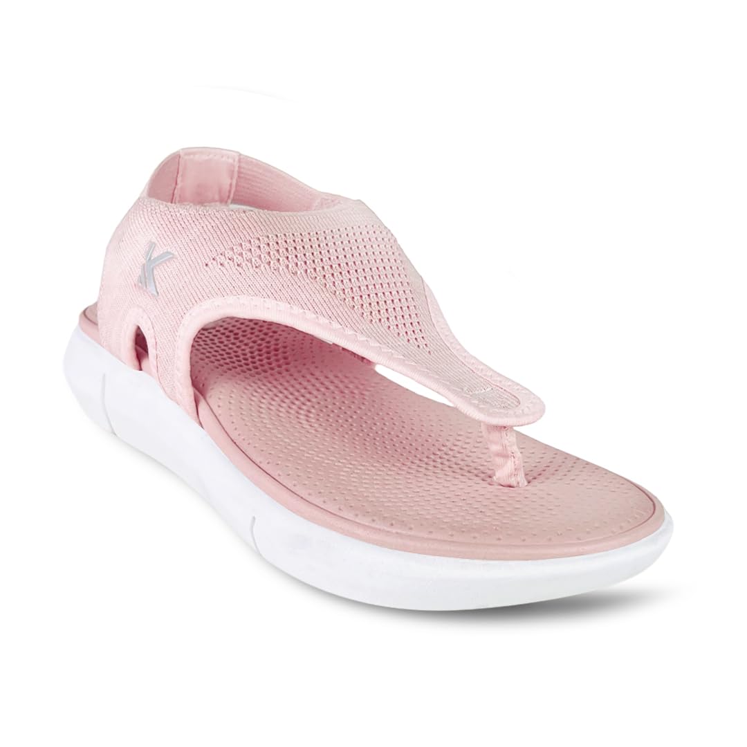 KazarMax FlexiKnit Women Peach Sporty Thong Sandals 4 UK 4