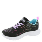 Skechers Girls Jumpsters 2.0-Blurred Dream Sneaker, Black/Multi, 1 Little Kid