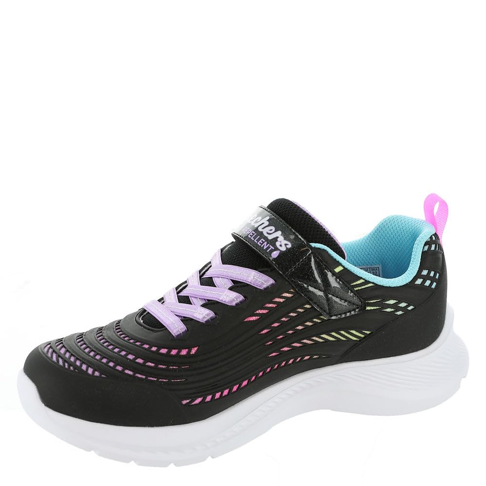 Skechers Girls Jumpsters 2.0-Blurred Dream Sneaker, Black/Multi, 1 Little Kid