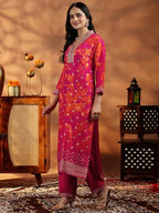 Libas WomenS Silk Blend Kurta Set (278890R