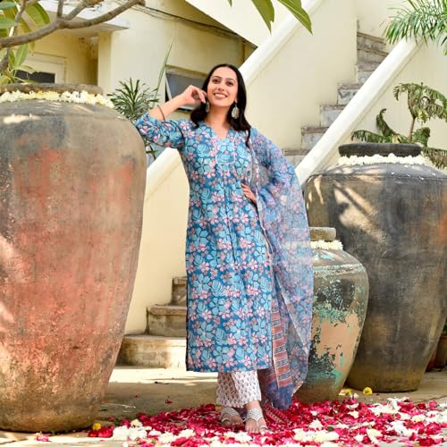 FABNEX Cotton Blend Kurta Set For Women | Women Kurta | Women Kurta Sets Kurtis | Women Kurta Pant Set | Women Kurta Pant Set Wo