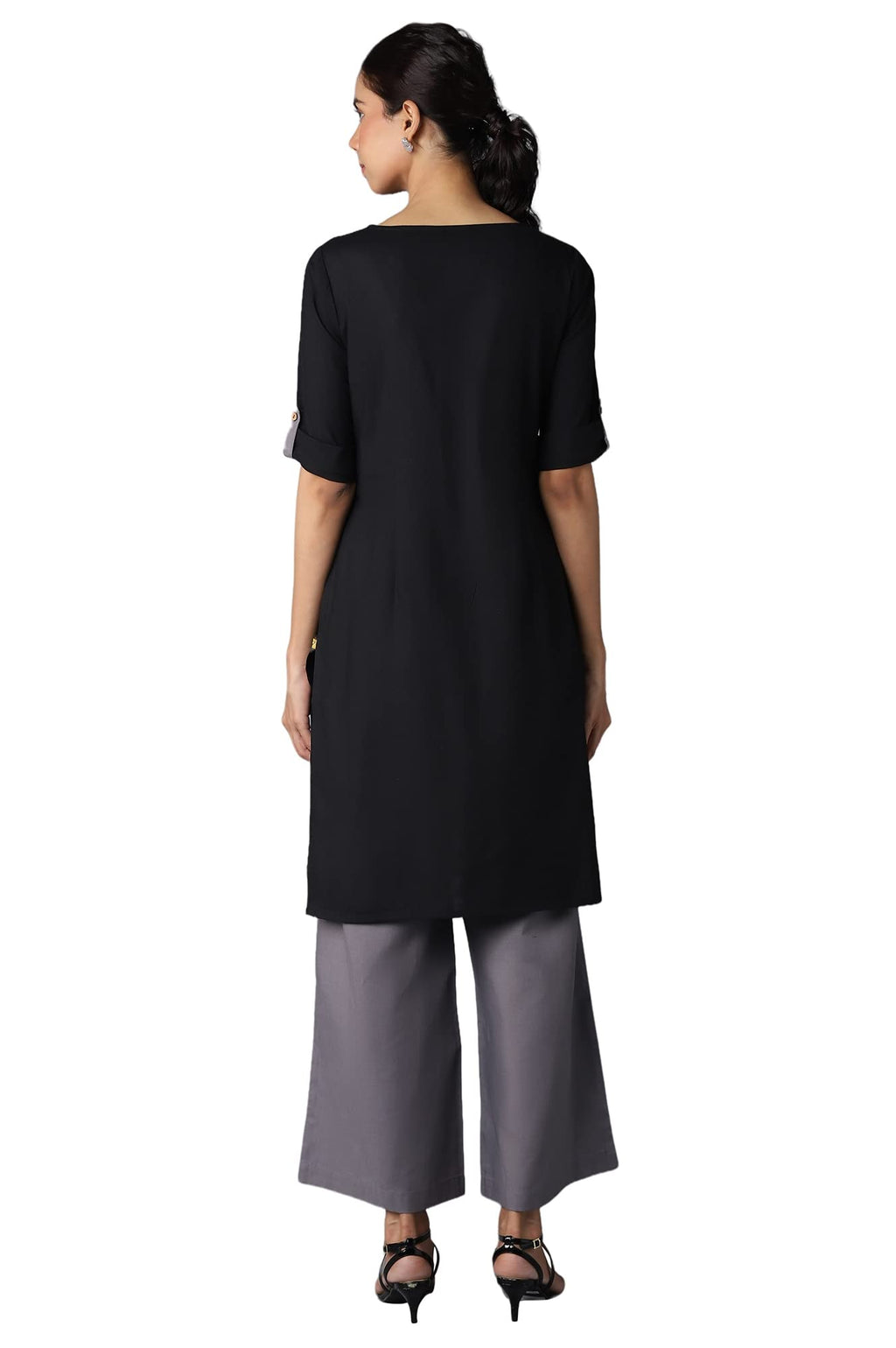 Aurelia Women'S Cotton Blend Printed Regular Kurta & Palazzo