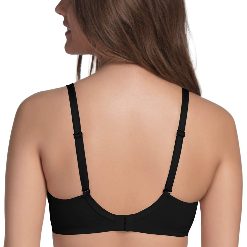 Enamor A055 Stretch Cotton Comfort Shaper With Detachable Straps T-Shirt Bra - Non-Padded Wirefree High Coverage - Black