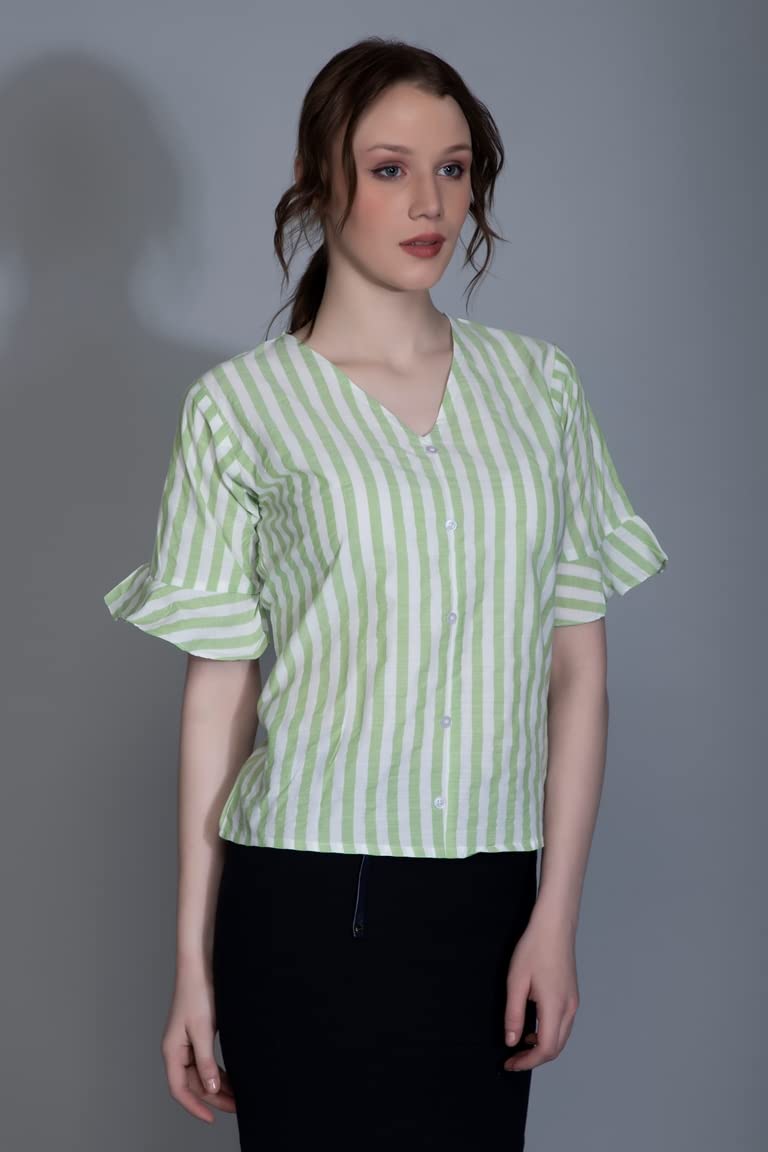 OM SAI LATEST CREATION Womens Western Top with Lining Printed & Half Bell Sleeves for Women || Casual Wear || Running Wear || T