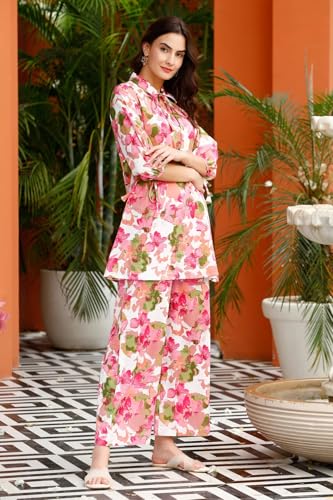 GRECIILOOKS Womens RAYON ETHNIC CO-ORD SET Standard Length Kurta