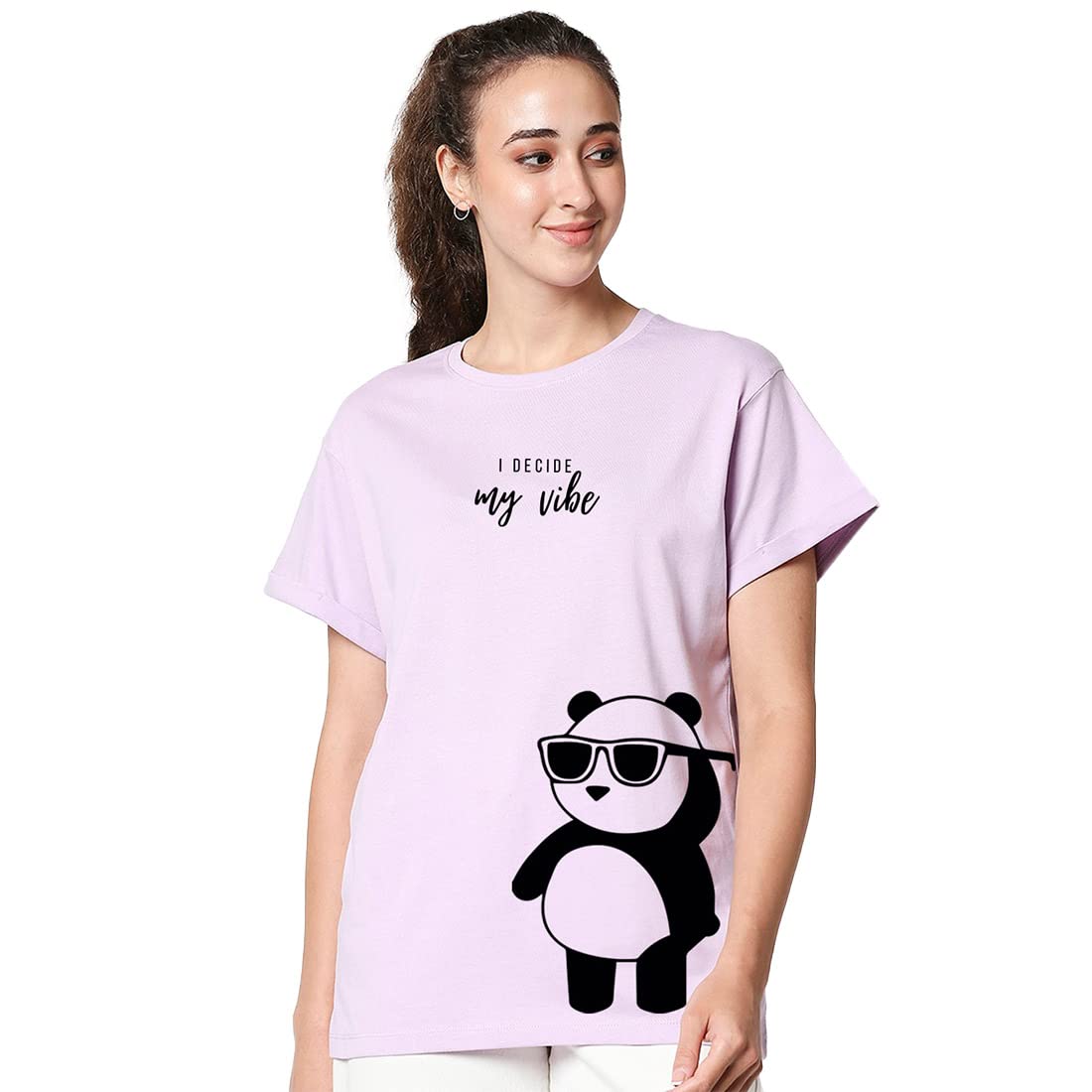 Bewakoof Womens Graphic Printed 100% Cotton T-Shirt - Boyfriend Fit, Round Neck, Half Sleeve