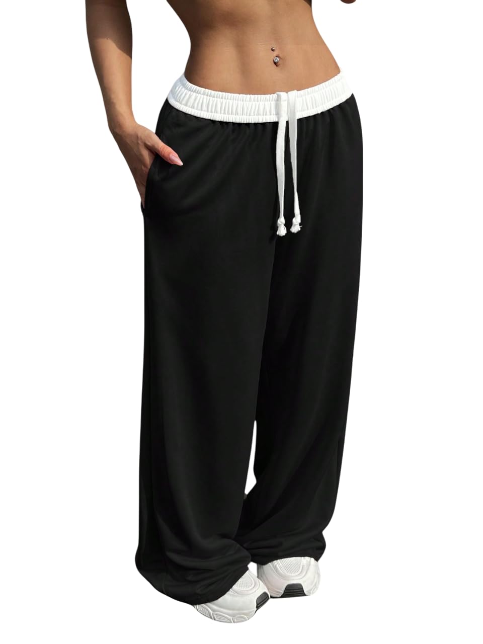 Dockstreet Womens Open Bottom ||White Belt Open||Open1711K||White Belt Open||Blackwomenjogr30 30