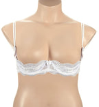 Shirley of Hollywood Women's Scalloped Embroidery Shelf Bra 331 38 White