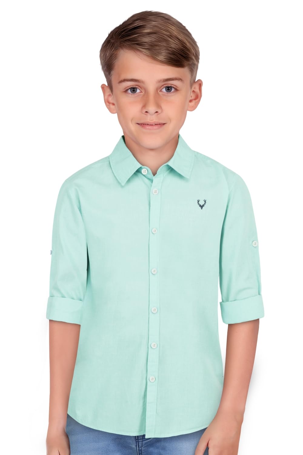Allen Solly Boys Regular Fit Solid Casual Cotton Full Sleeve T-Shirt