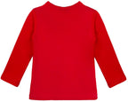 Lilax Girls' Basic Long Sleeve Round Neck Cotton T-Shirt 12 Red