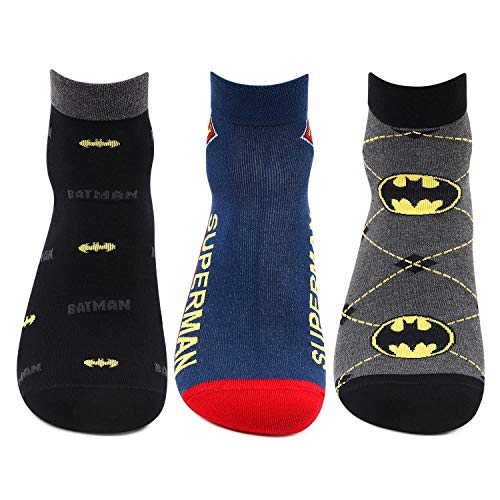 Bonjour Superman Batman Ankle Socks For Men Pack Of 3