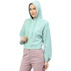 Hubberholme WomenS Winter Wear Cotton Blend Hooded Sweatshirt Pullover Hoodie (Sage Green)