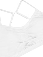 Fruit of the Loom Girls' Bra with Removable Cookies, 2-Pack, Happy Stripe/White, 28