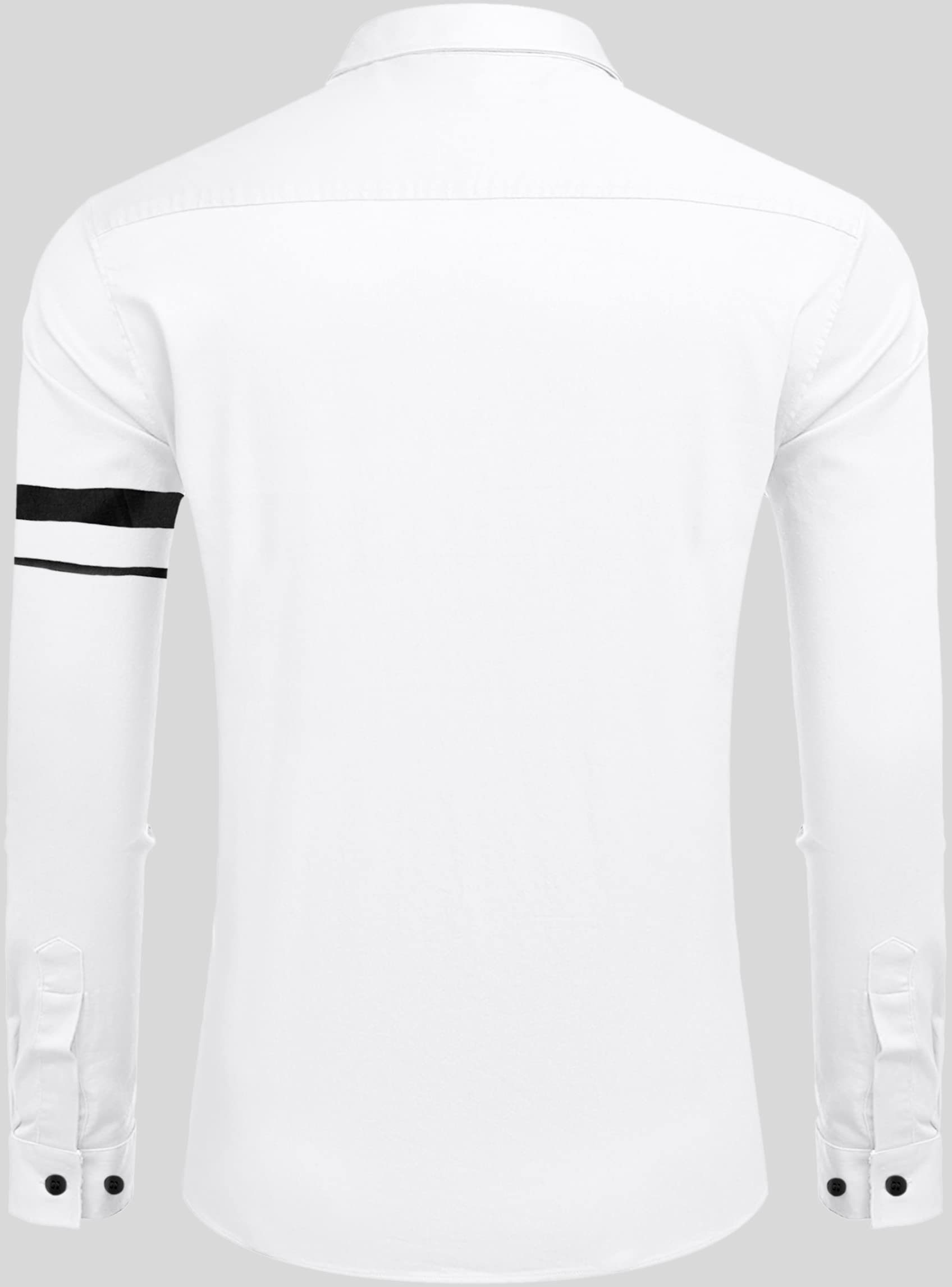 Zartha MenS Regular Fit Striped Pattern Cotton Blend Shirt With Collared Neck Long Sleeve And Standard Length | Shirt For Man