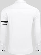 Zartha MenS Regular Fit Striped Pattern Cotton Blend Shirt With Spread Collar Long Sleeve And Standard Length | Shirt For Man W