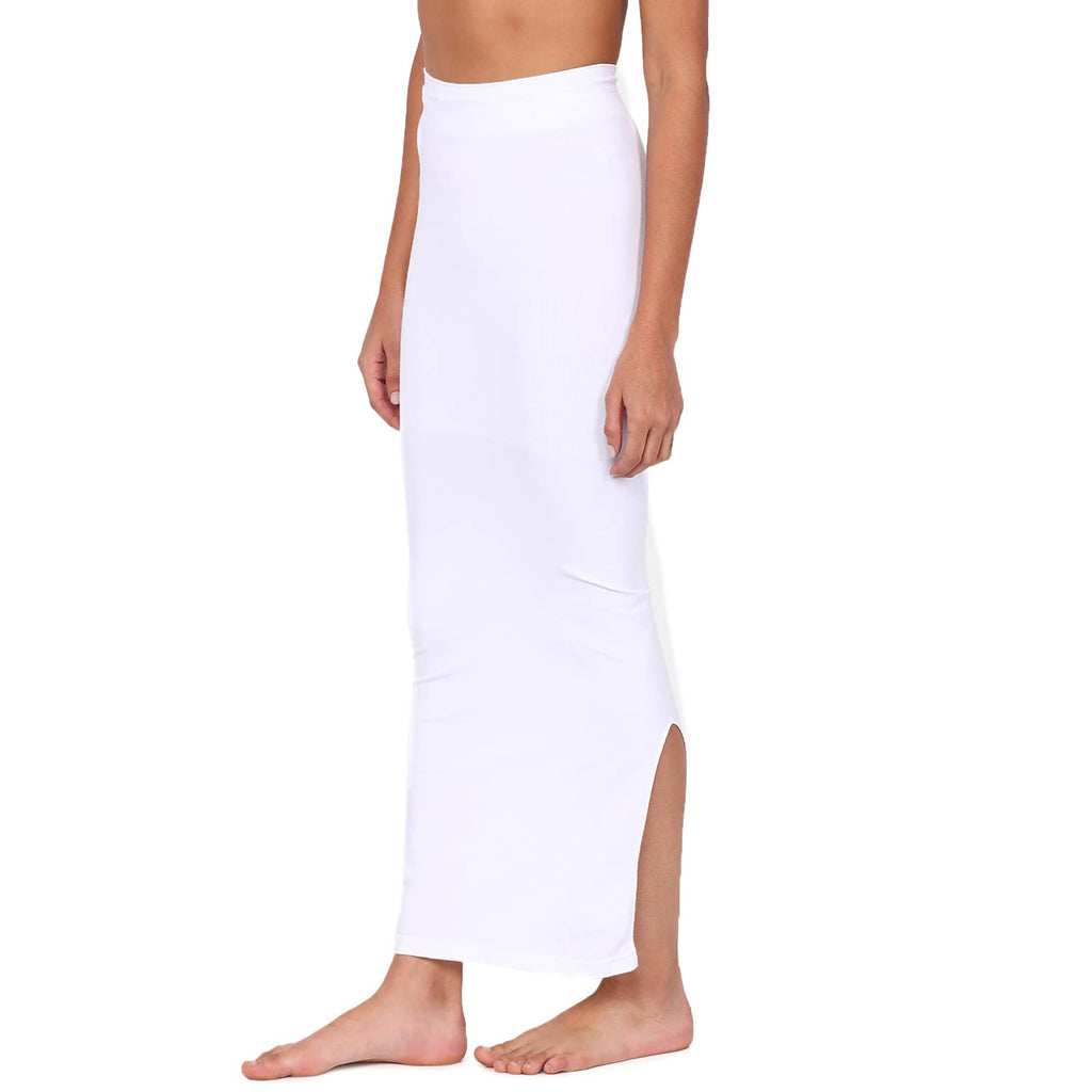 Zivame All Day Seamless Mermaid Saree Shapewear with Removable Drawcord for Women - White1