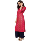 Anubhutee Womens Rayon Printed Kurta With Palazzos