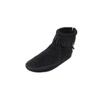 Minnetonka Women's Back Zipper Bootie,Softsole Black,8 M US