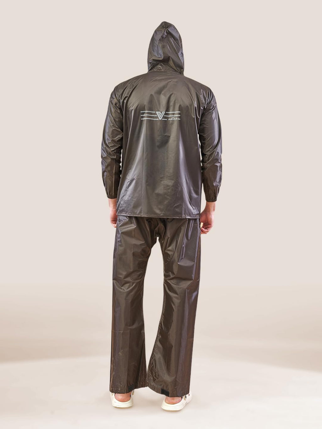 Lux Venus Plain Tapping Rain Suit For Men Coffee