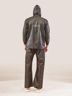 Lux Venus Plain Tapping Rain Suit For Men Coffee