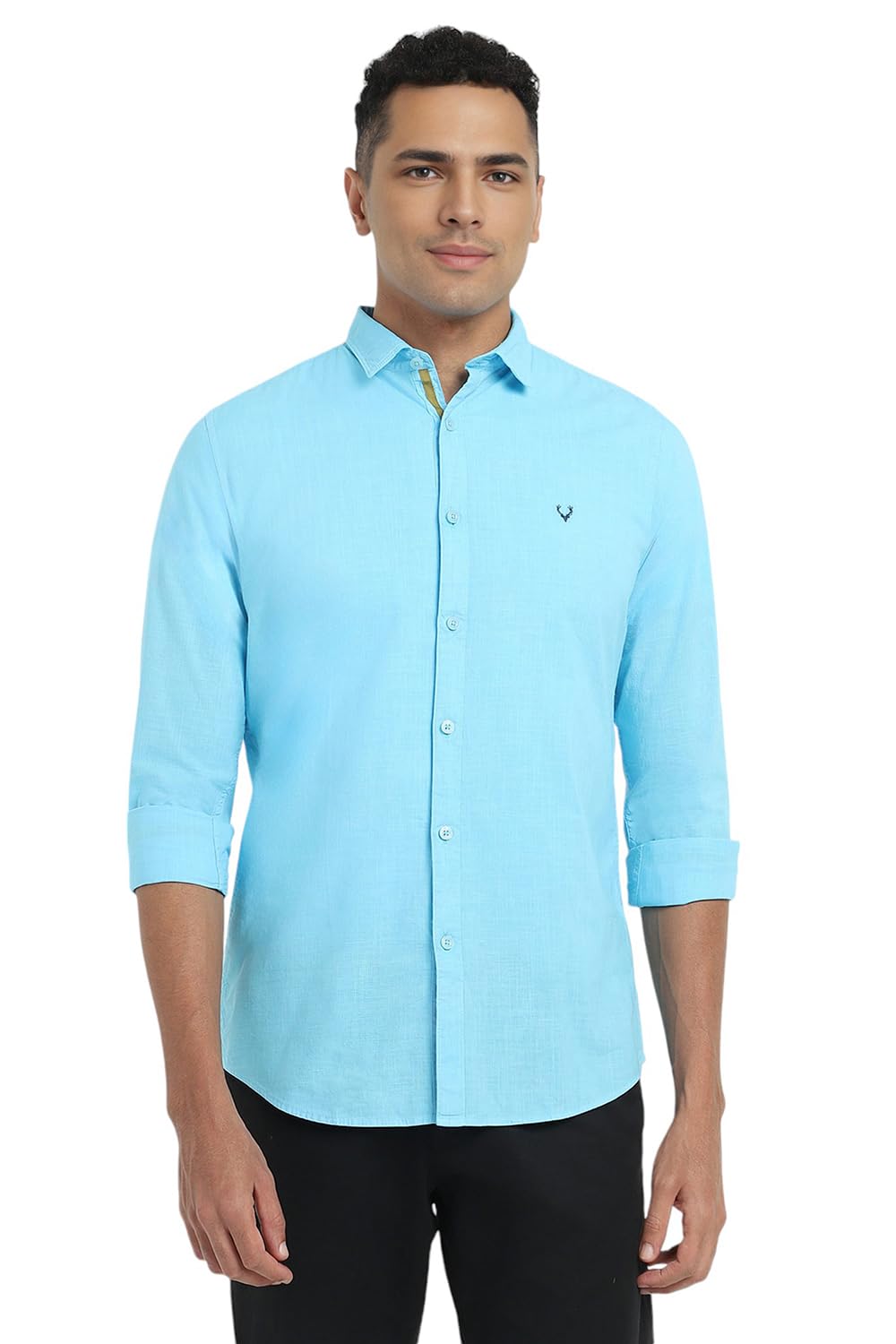 Allen Solly Men Slim Fit Solid Cotton Full Sleeve Shirt