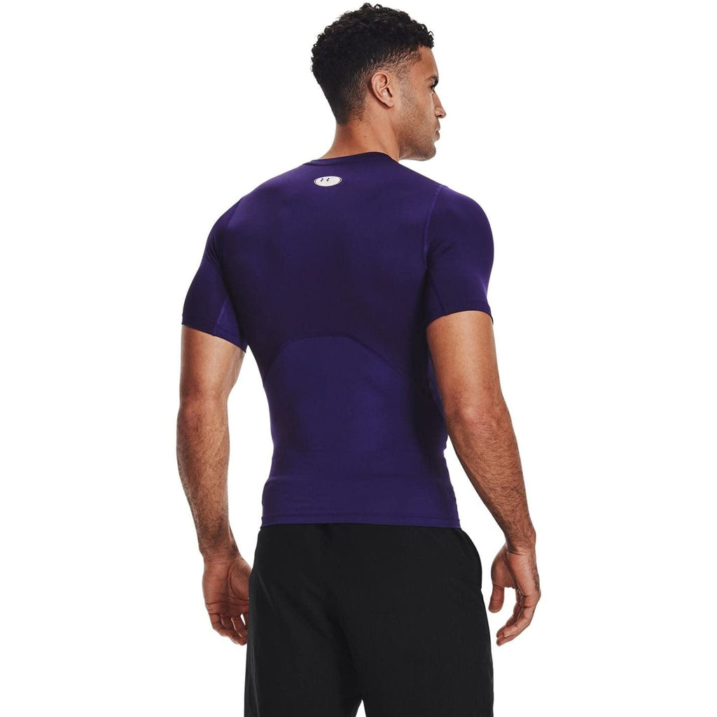 Under Armour Men's Armour HeatGear Compression Short-Sleeve T-Shirt , Purple (500)/White, Medium