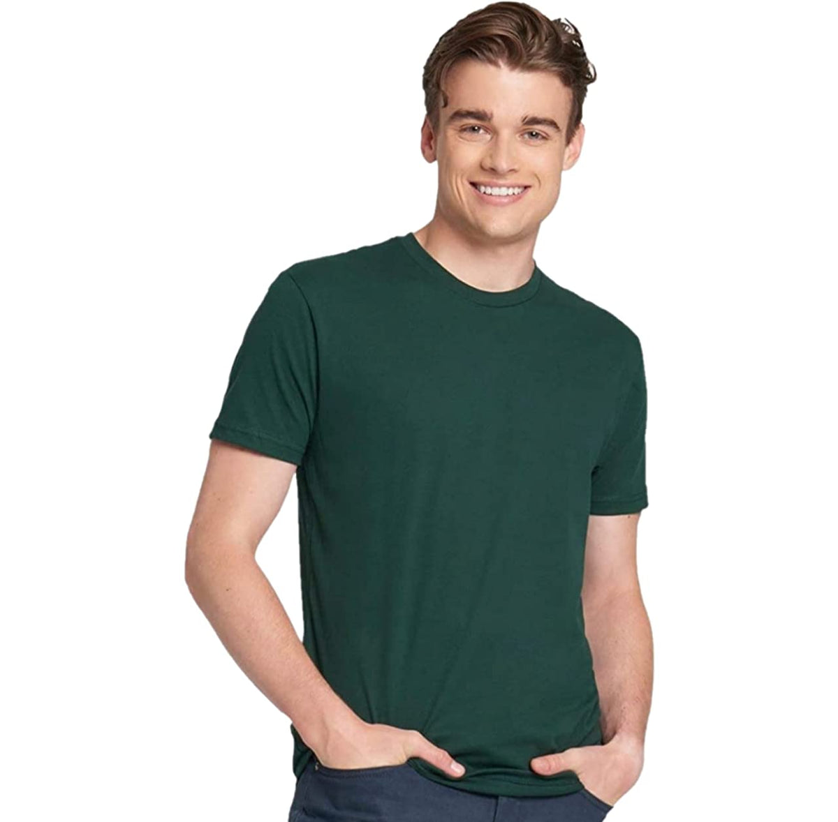 MUKHAKSH (Pack of 1 Men Boys 100% Cotton BioWash Round Neck Green TShirt Polo (XXXXXLarge) 5