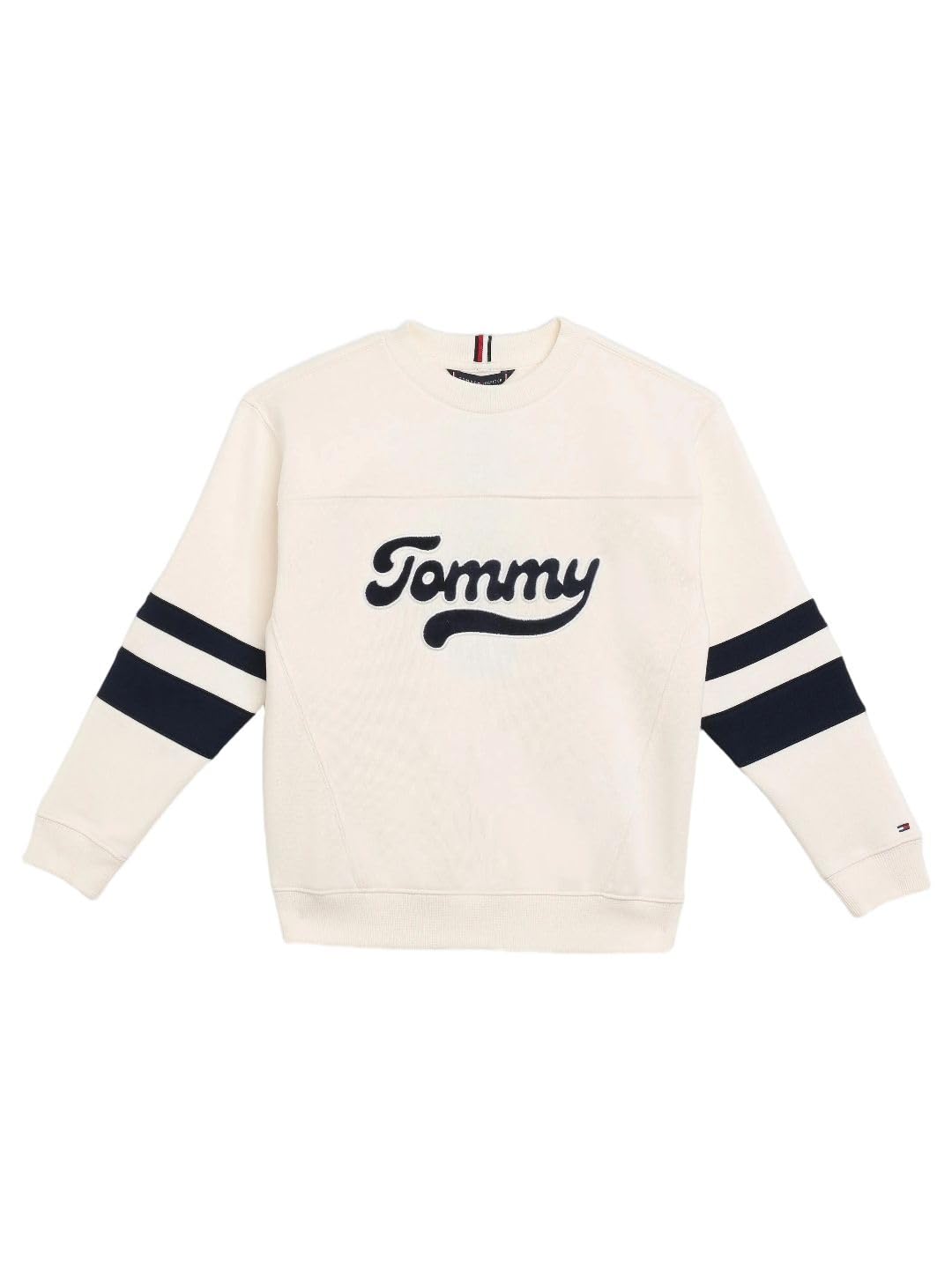 Boys Colorblock Relaxed Fit Cotton Sweatshirt OffWhite 16-17