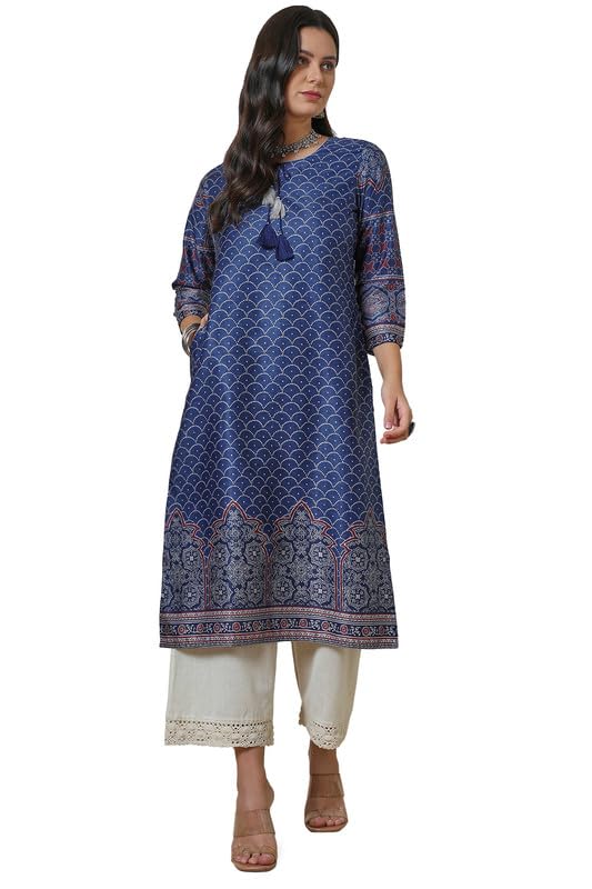 Soch Women Geometric Print Kurta with Tassels