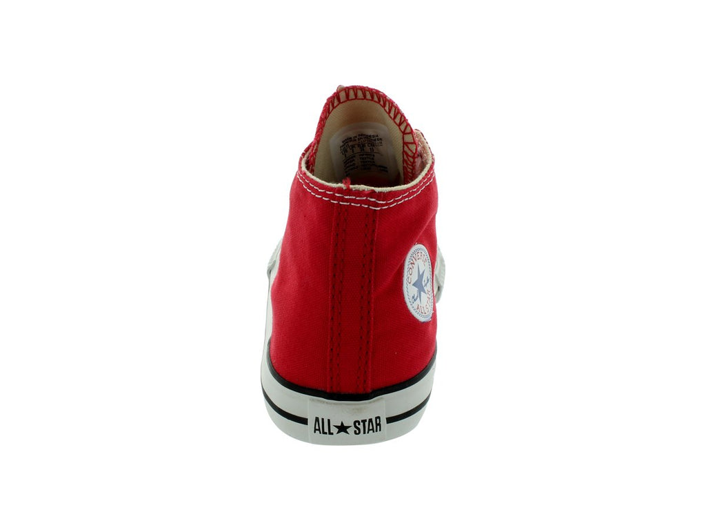 Converse Kids' Chuck Taylor All Star Canvas High Top Sneaker, red, 4 M US Toddler