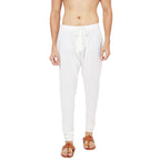 Fabindia Men Zipper Churidar With Back Pocket Cotton_S White