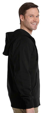 Mens OrganicRecycled Full-Zip Hooded Sweatshirt - BLAcK - 2XL(D0102H7ZgSP)