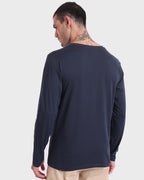 Bewakoof Mens Solid Regular Fit Full Sleeve Round Neck Cotton T-Shirt