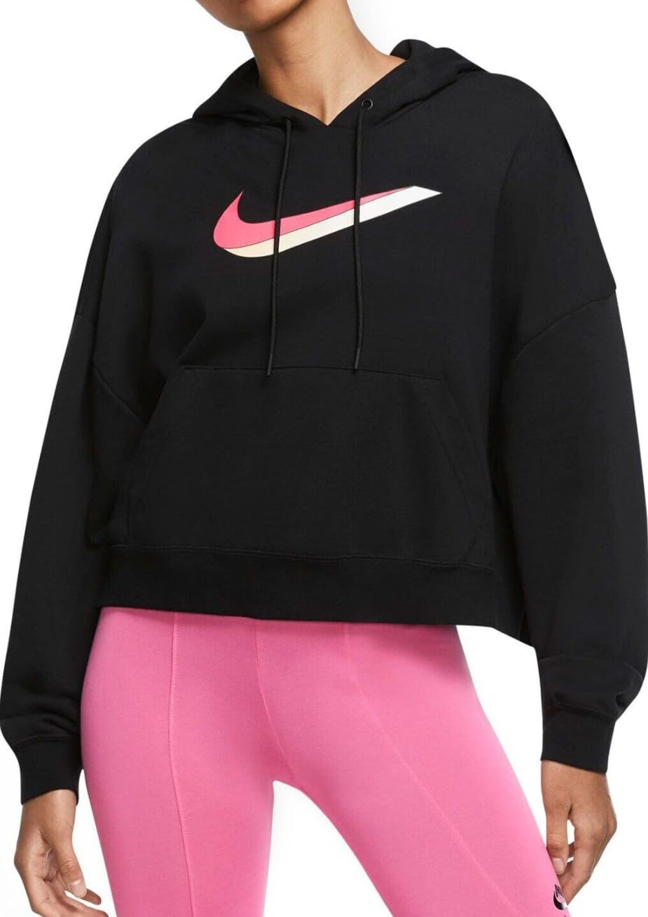 Nike Cotton Nsw Icnclsh Flchoodyftnfs Hooded Neck Regular Fit Sweatshirt Women Novelty Hoodies