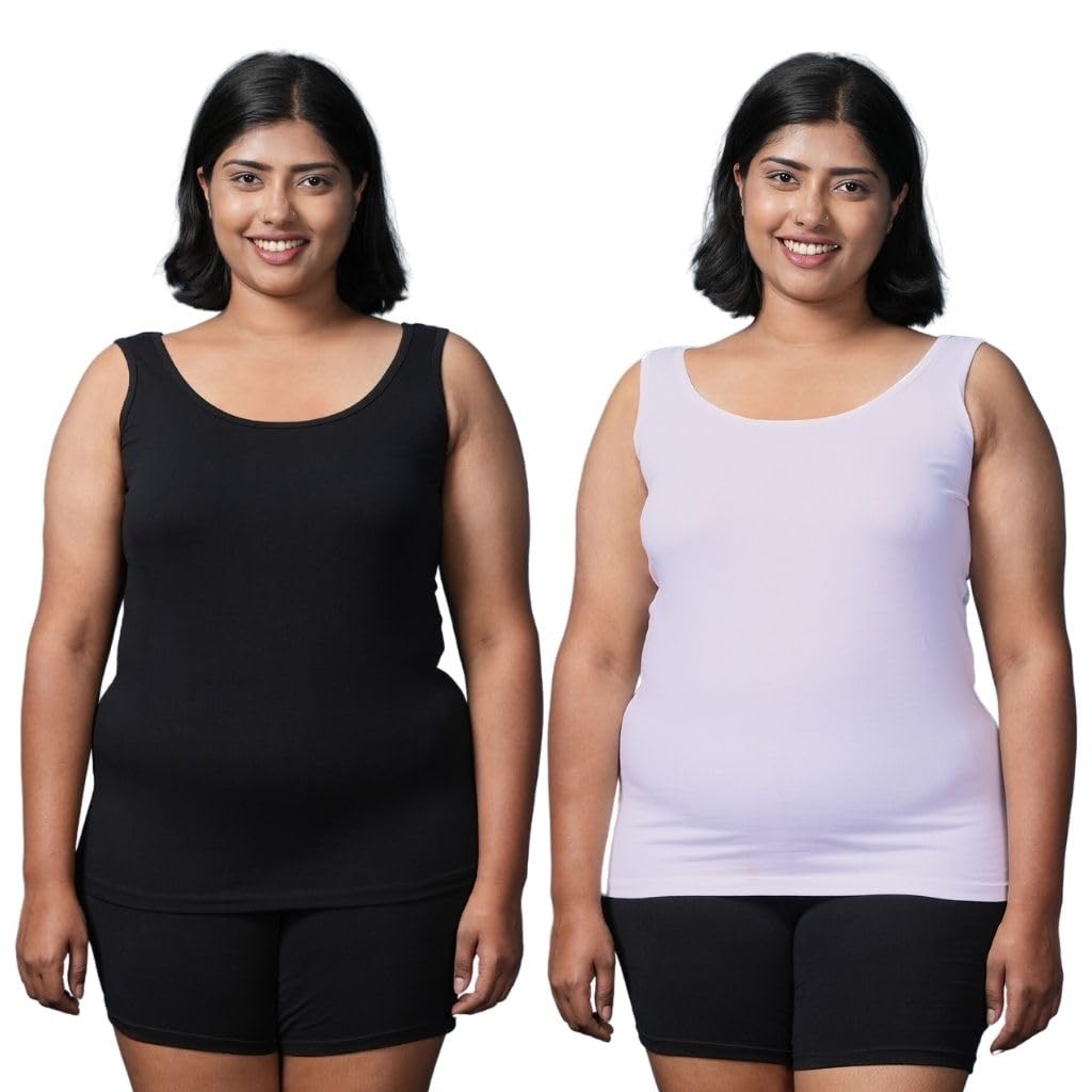 Adira | Tank Top For Woman | Plus Size Inner Tank Tops | Wide Fabric Shoulder | Layering Under Sheer Tops, Shirts, Tshirts | Rou 9