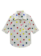 A.T.U.N. (ALL THINGS UBER NICE) Boys Printed Full Sleeve Collar Neck Casual Shirt Cream