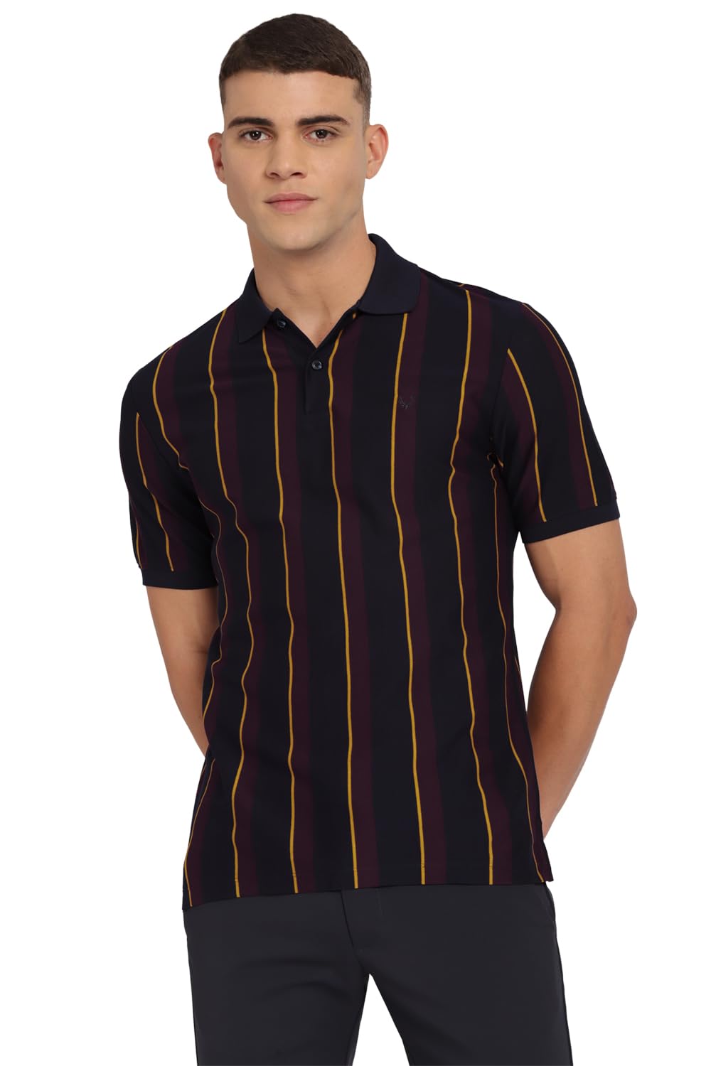 Allen Solly Men Regular Fit Striped T-Shirt