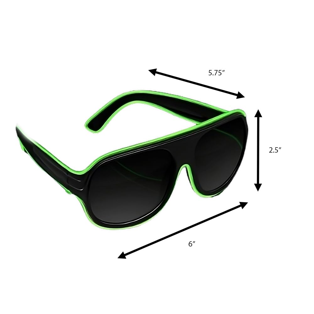 Blinkee Electro Luminescent Banray Sunglasses Green