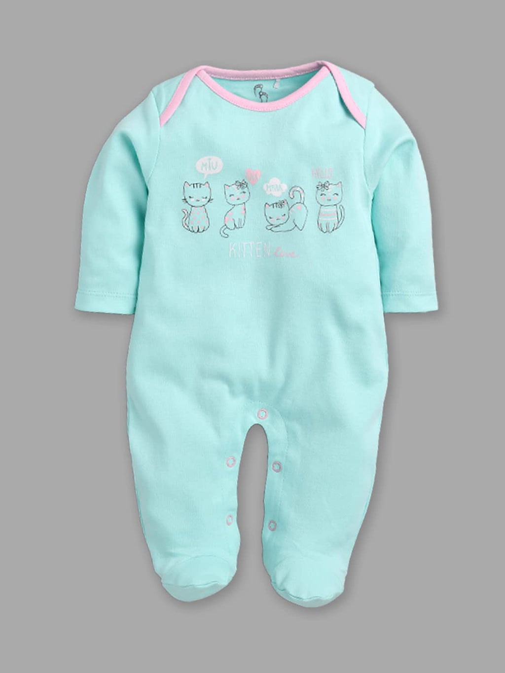 BabyGo Baby Romper 100% Cotton Rompers for New Born Baby|Night Suits for Baby Boys & Girls| PINK| 0-3M| 3-6M| 6-9M| Pack of 2