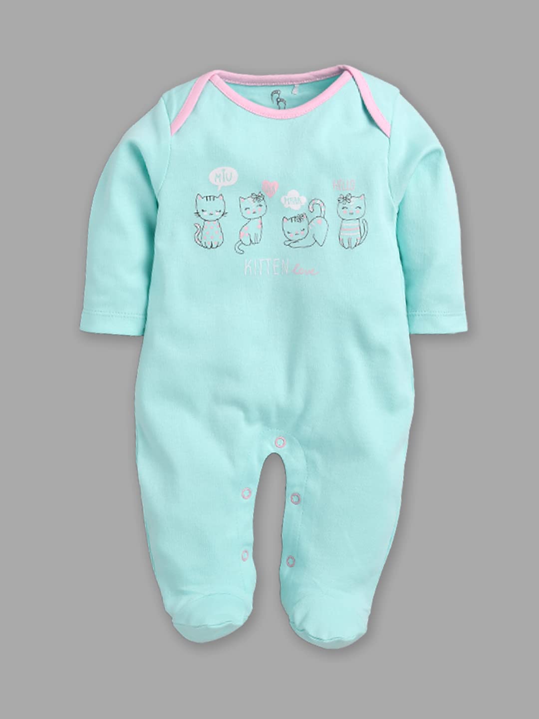 BabyGo Baby Romper 100% Cotton Rompers for New Born Baby|Night Suits for Baby Boys & Girls| PINK| 0-3M| 3-6M| 6-9M| Pack of 2
