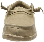 Hey Dude Men's Wally Canvas Chestnut Size 8 | Mens Shoes | Men's Lace Up Loafers | Comfortable & Light-Weight